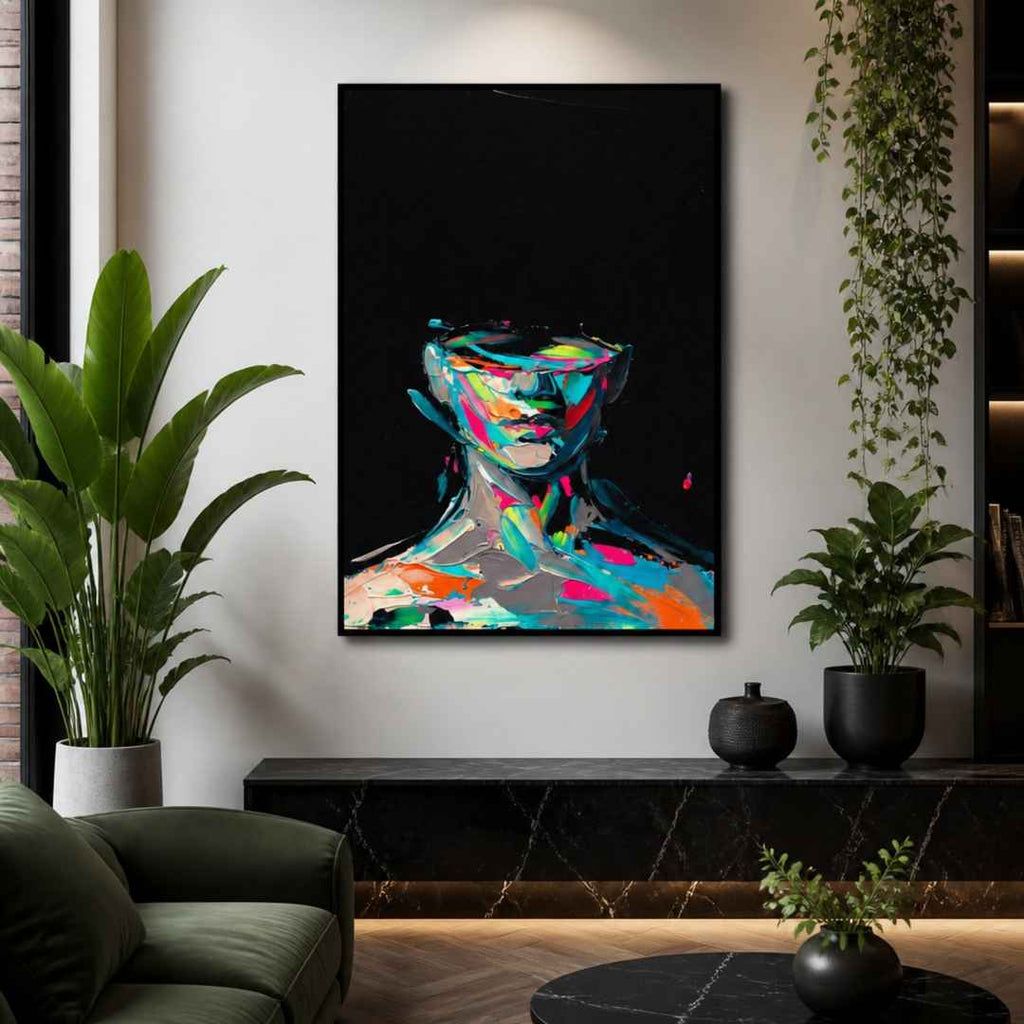 Peinture Visage Abstrait pour salon