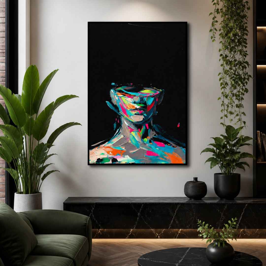 Peinture Visage Abstrait pour salon