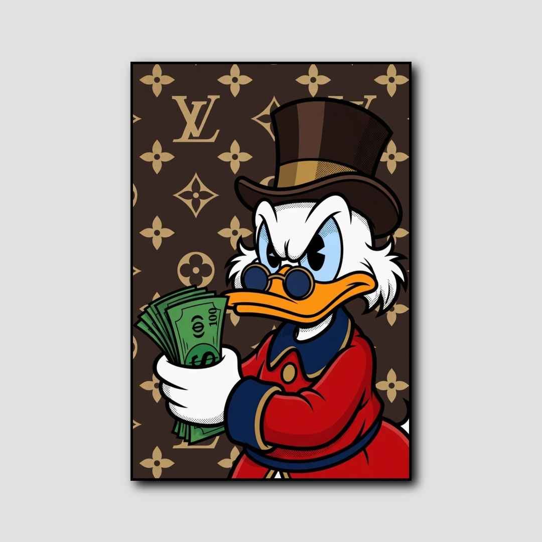 Poster Pop Art Picsou Dollar style 1