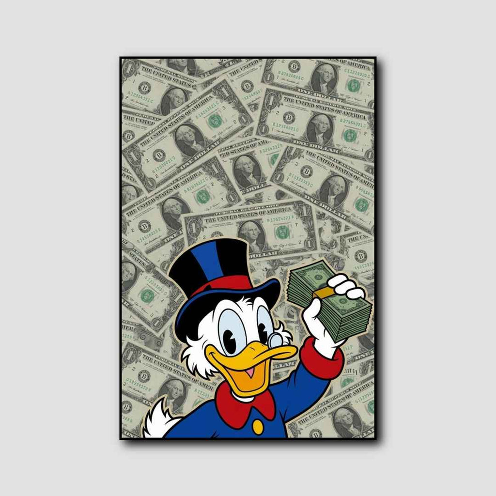 Poster Pop Art Picsou Dollar style 2