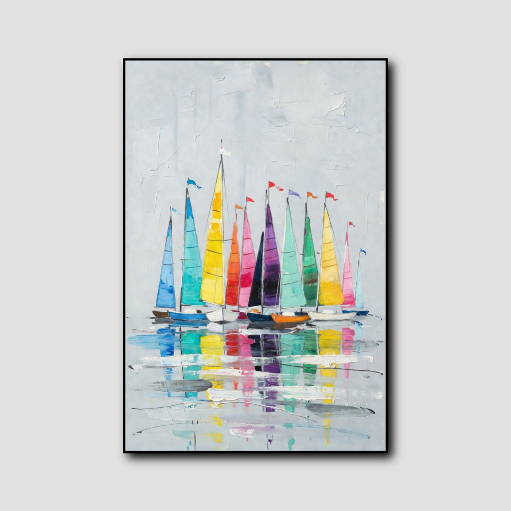 Tableau Abstrait Bateau style 1