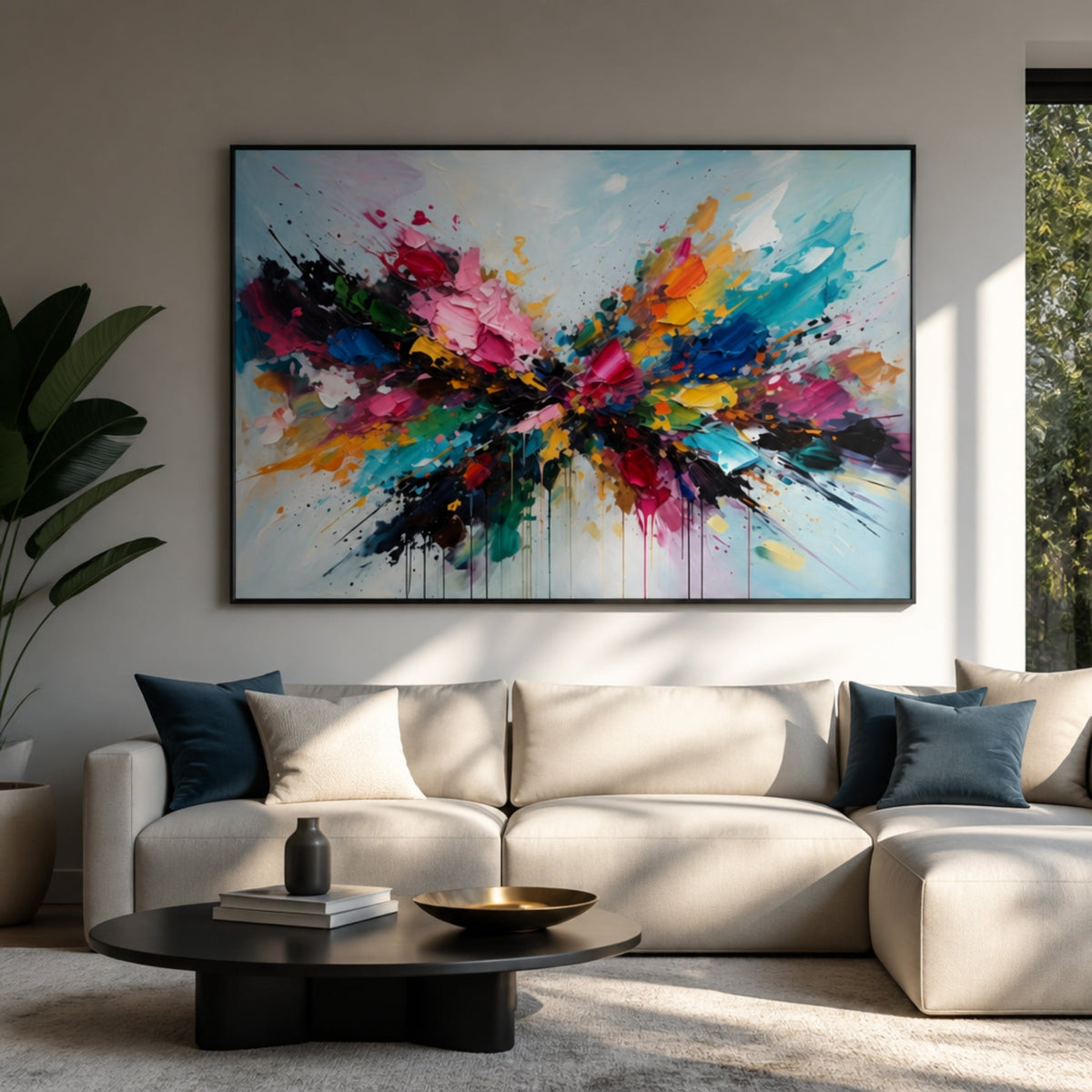 Tableau Abstrait Multicolore pour salon