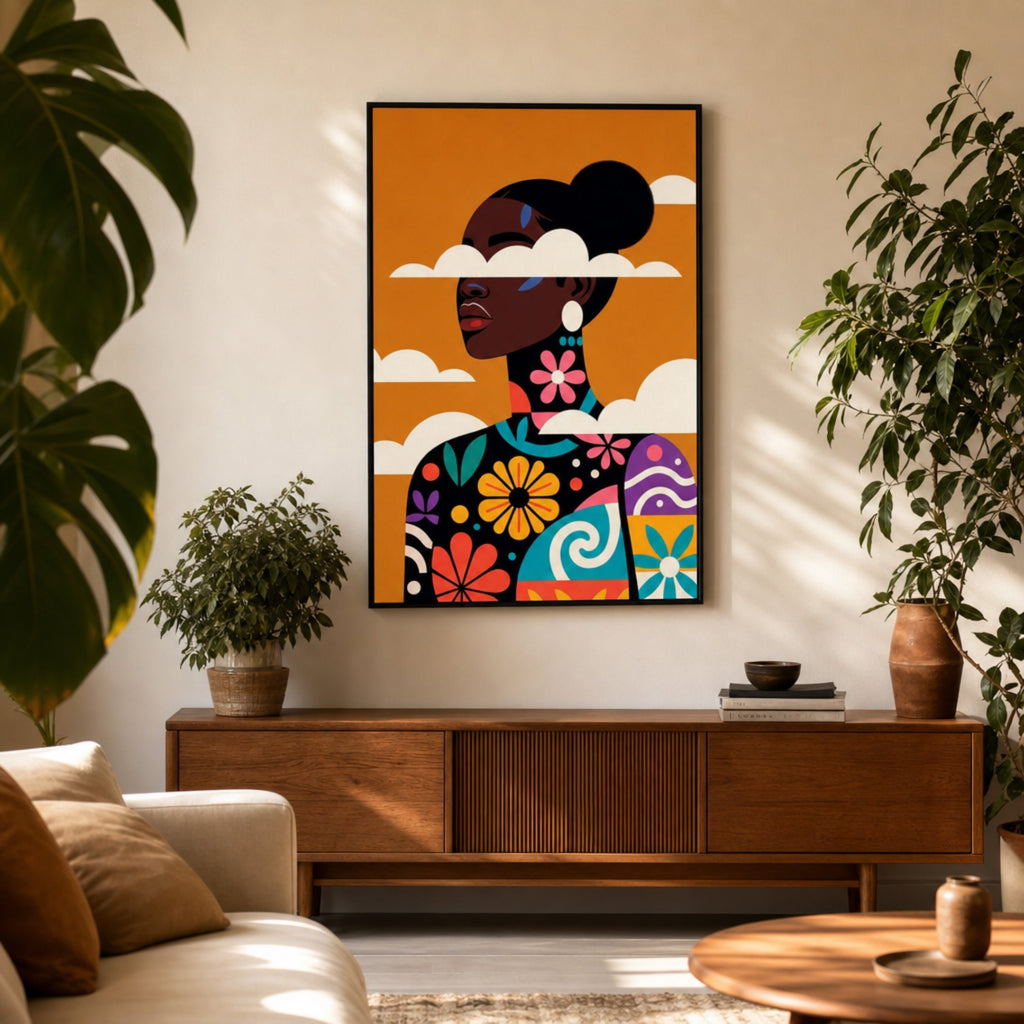 Tableau Africain Abstrait pour salon
