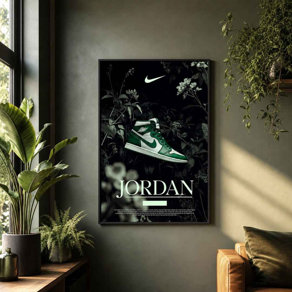 Tableau Air Jordan Kaki pour salon