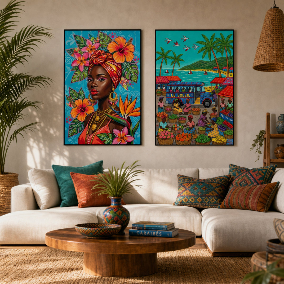Tableau Antillais dans salon