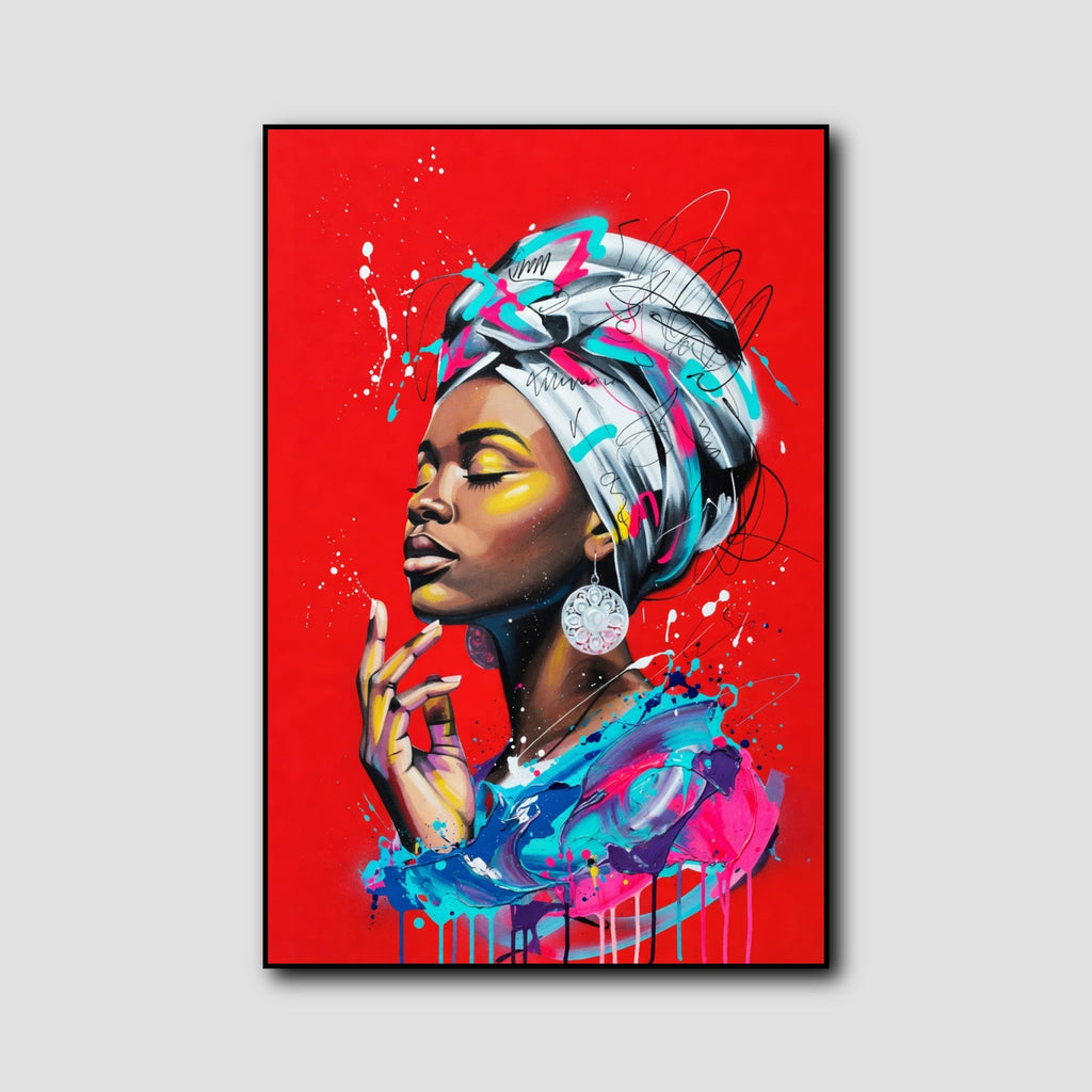 Tableau Art Africain Peinture Femme style 1