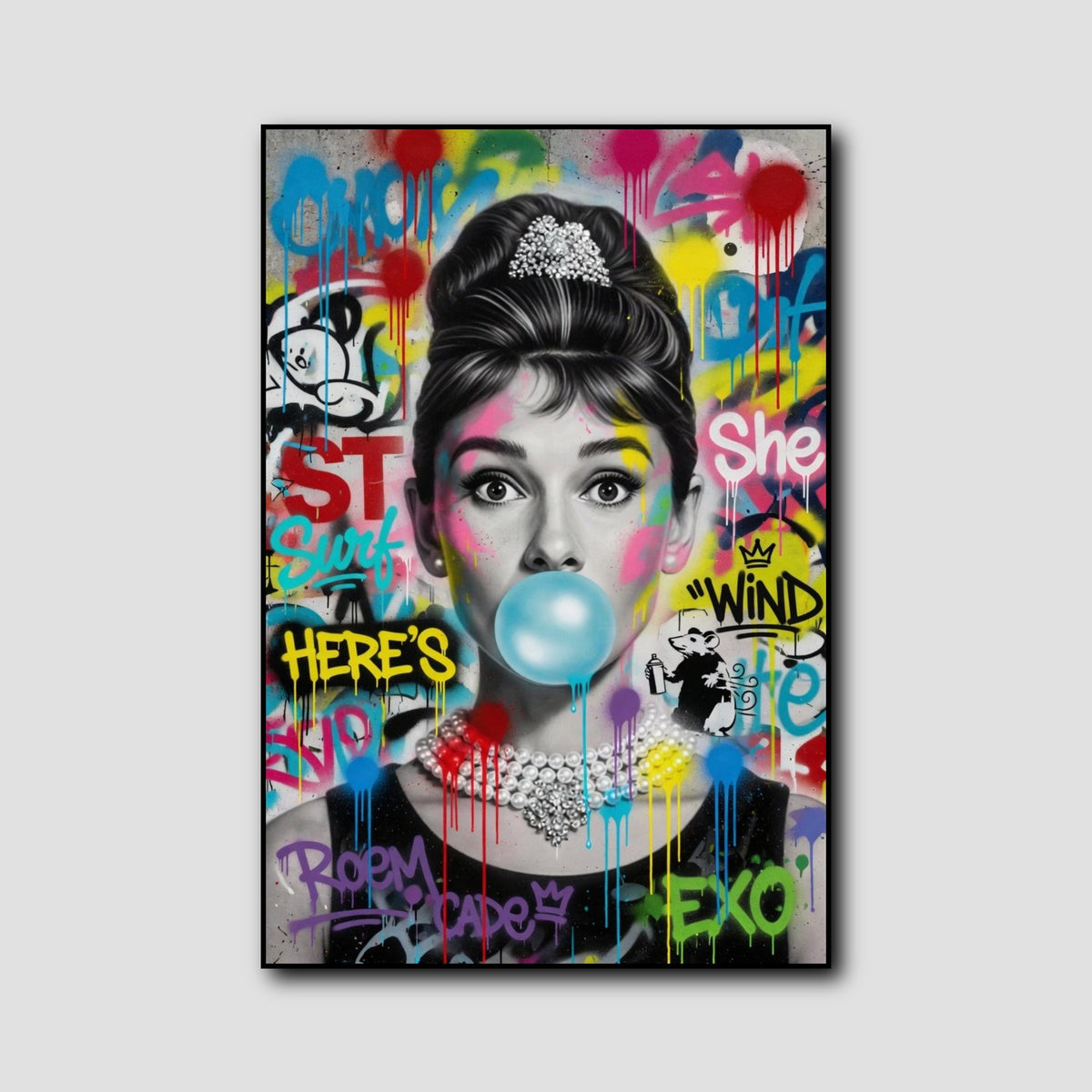 Tableau Audrey Hepburn Pop Art style 1