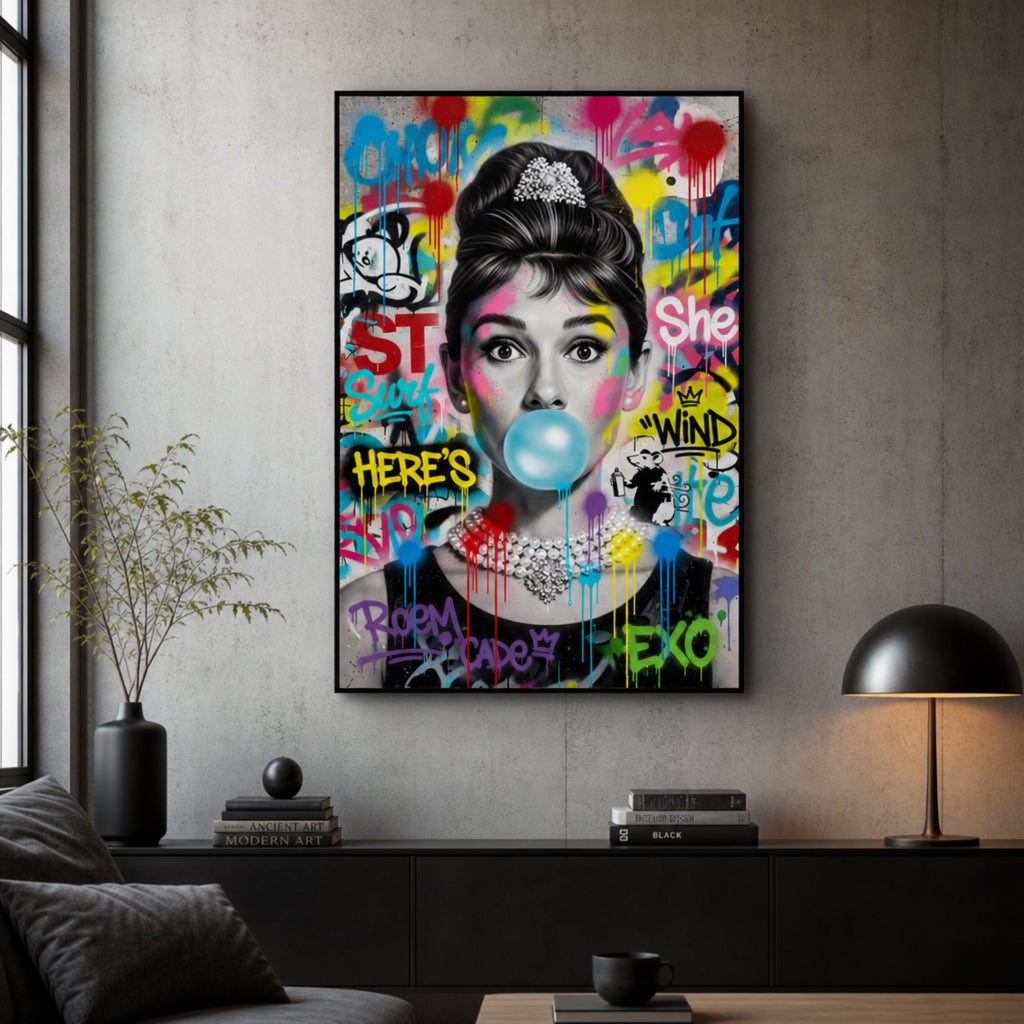 Tableau Audrey Hepburn Pop Art pour salon