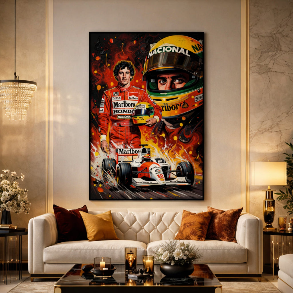 Tableau Ayrton Senna pour salon