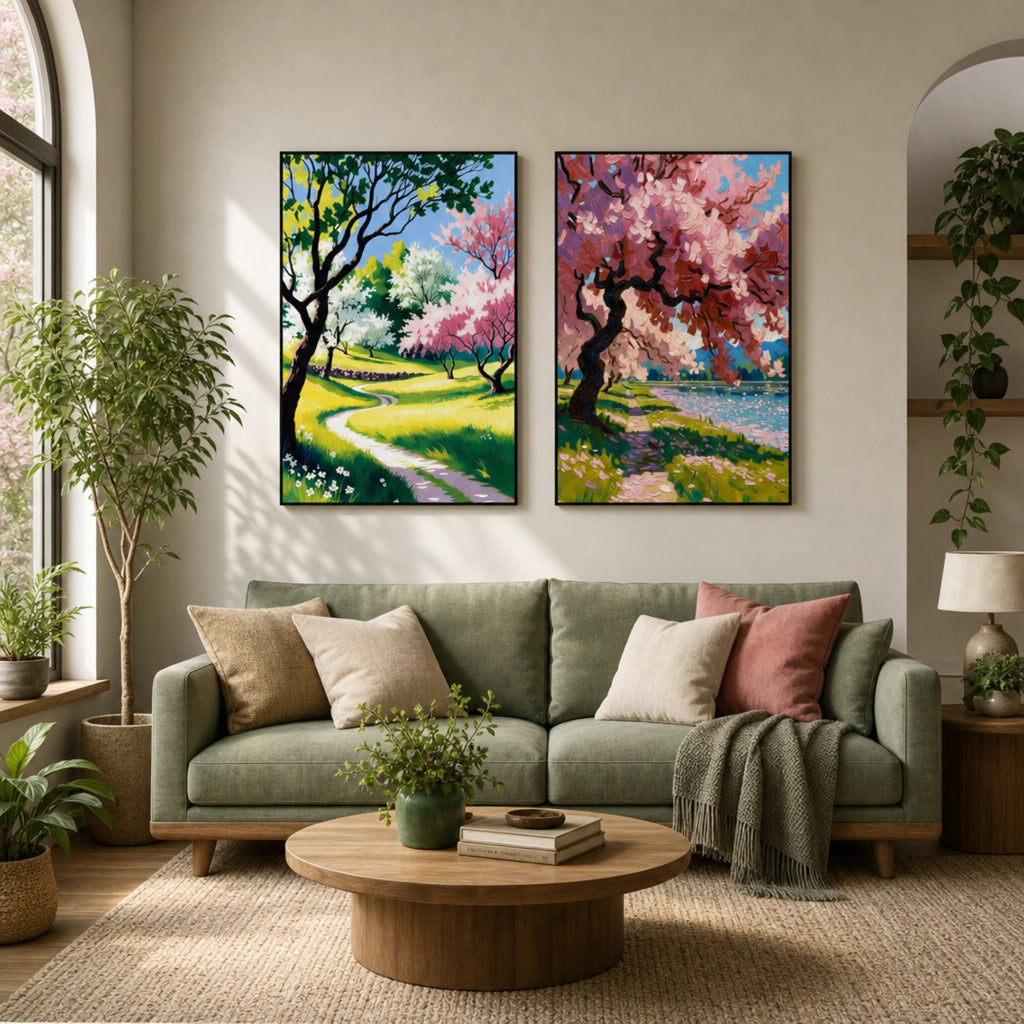 Tableau Balade au Printemps dans salon