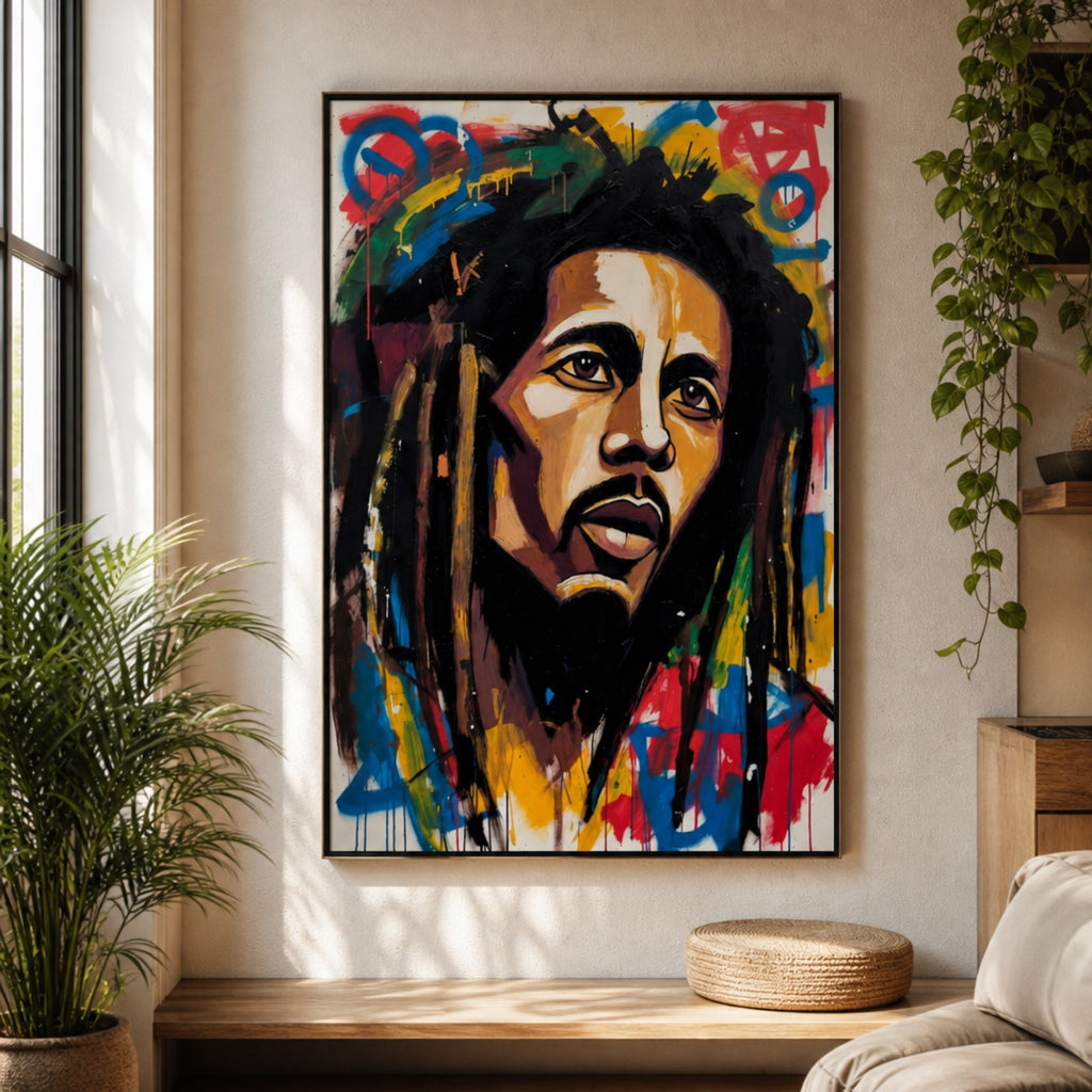 Tableau Bob Marley Pop Art pour salon