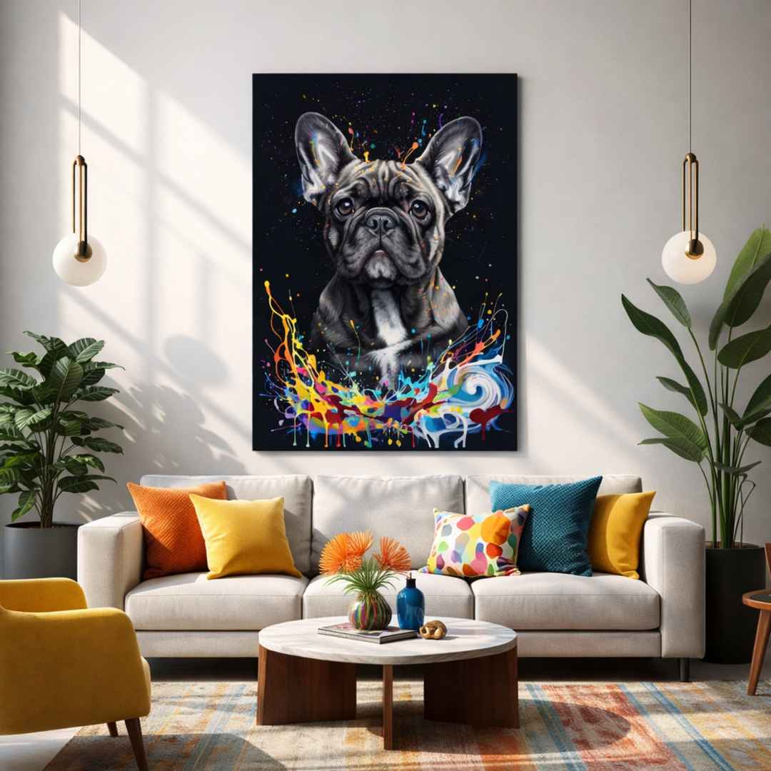 Tableau Bouledogue Français pour salon