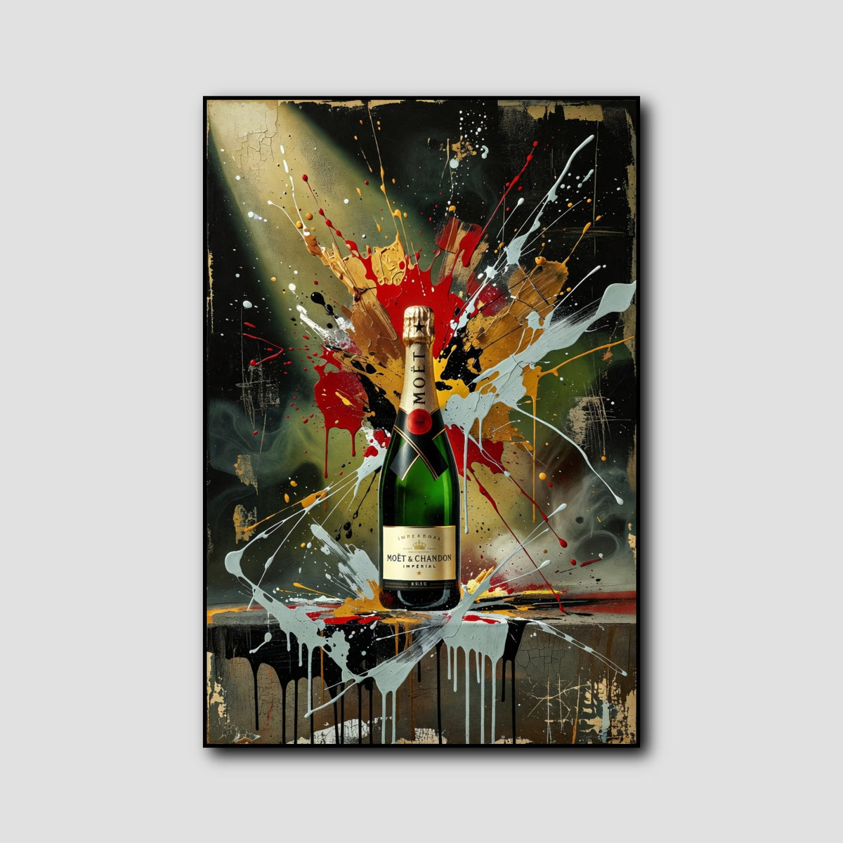 Tableau Bouteille de Champagne style 1