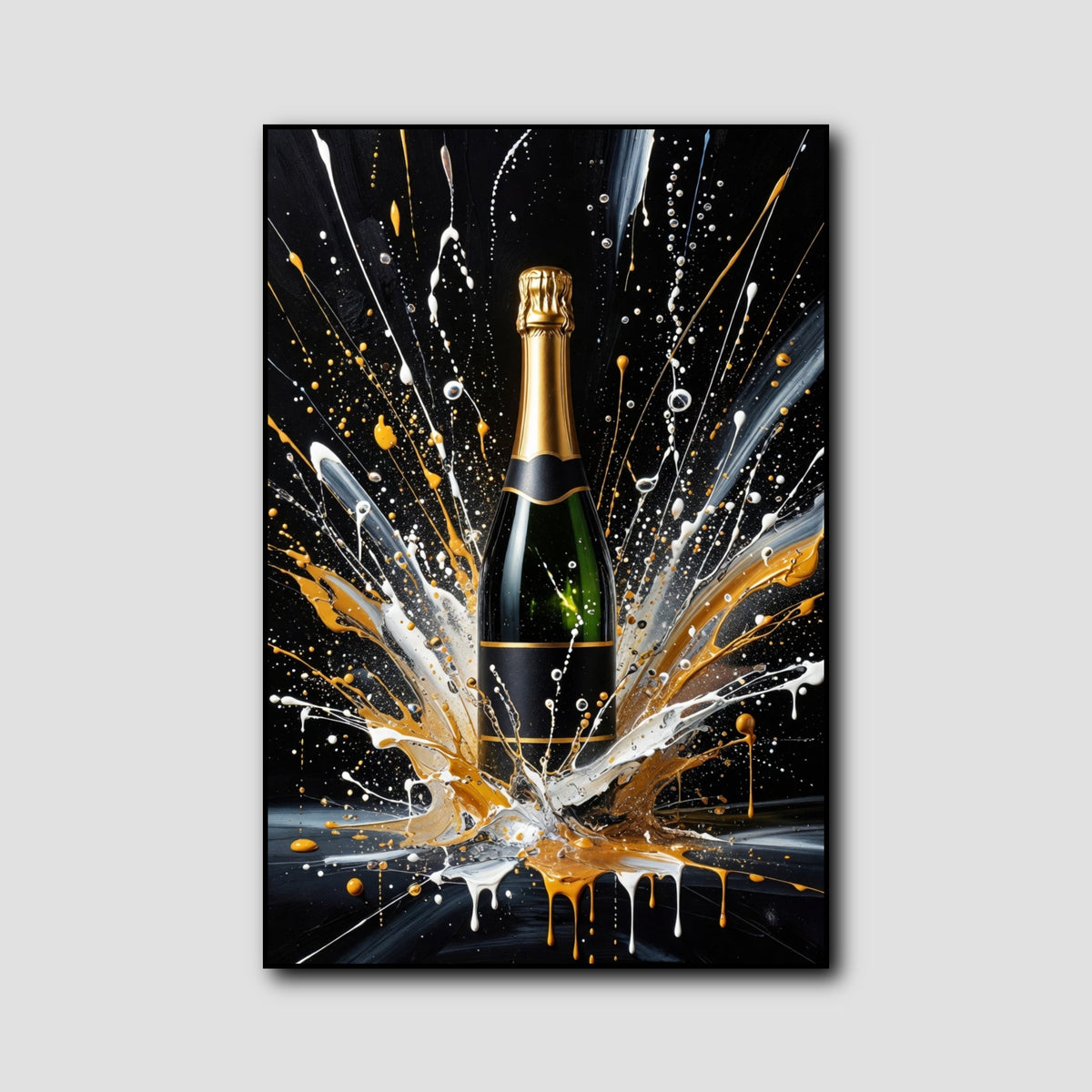 Tableau Bouteille de Champagne style 2