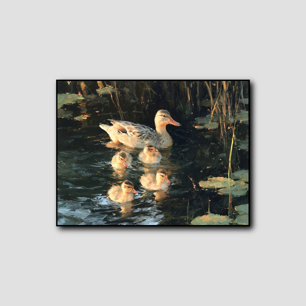 Tableau Cane et Canetons style 1