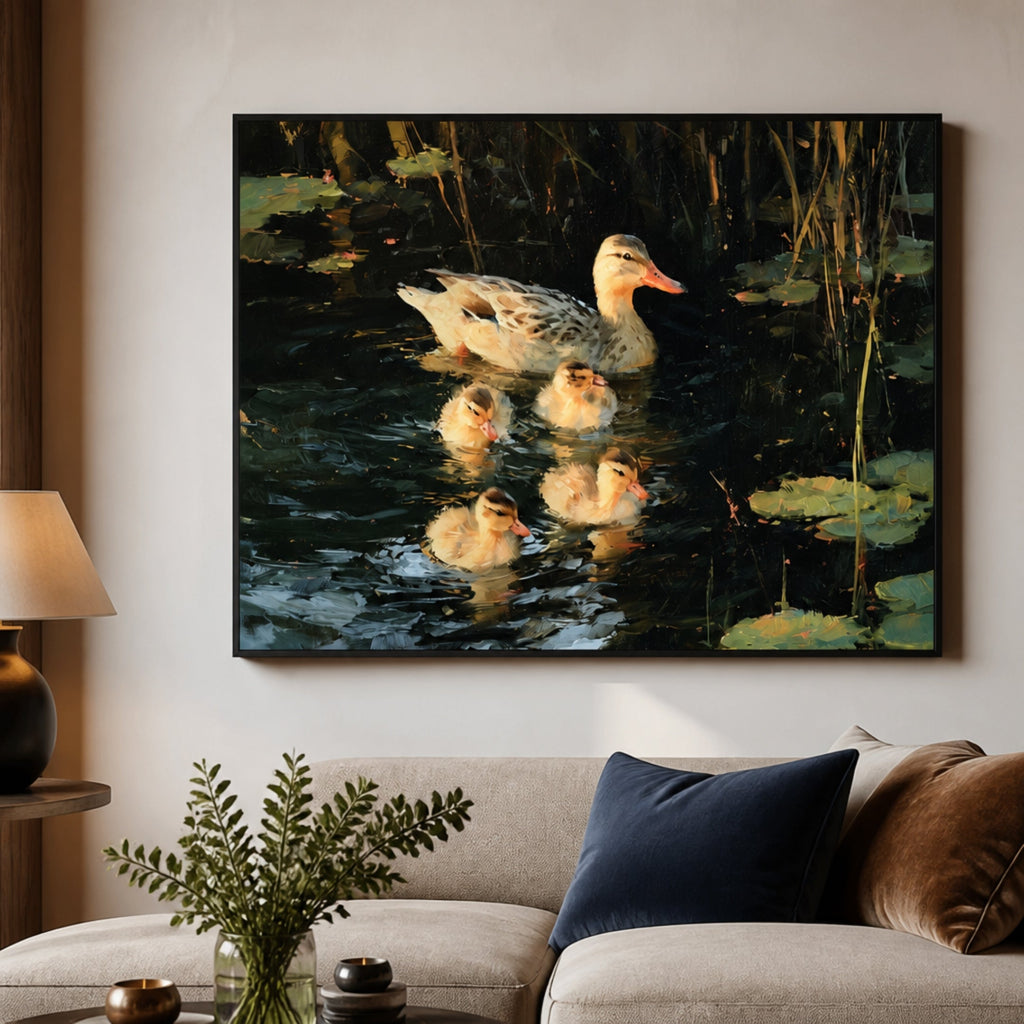 Tableau Cane et Canetons pour salon