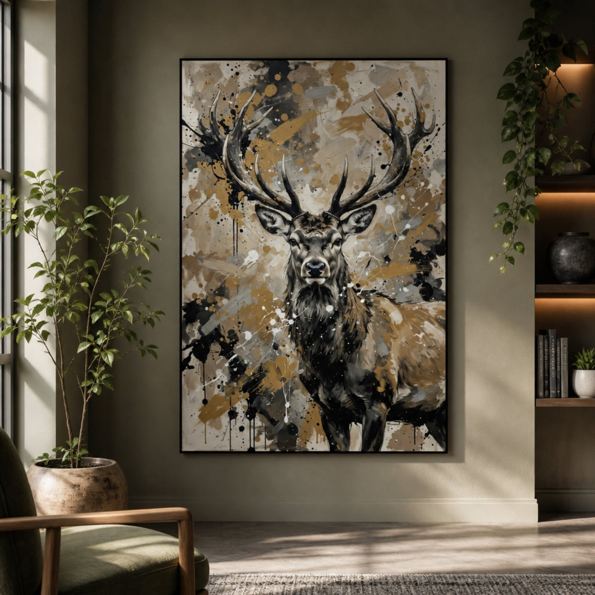 Tableau Cerf Moderne pour salon