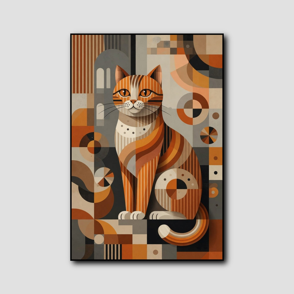 Tableau Chat Geometrique style 1
