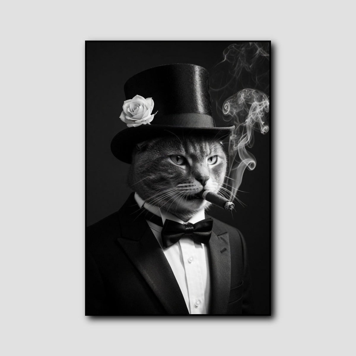Tableau Chat en Costume style 1