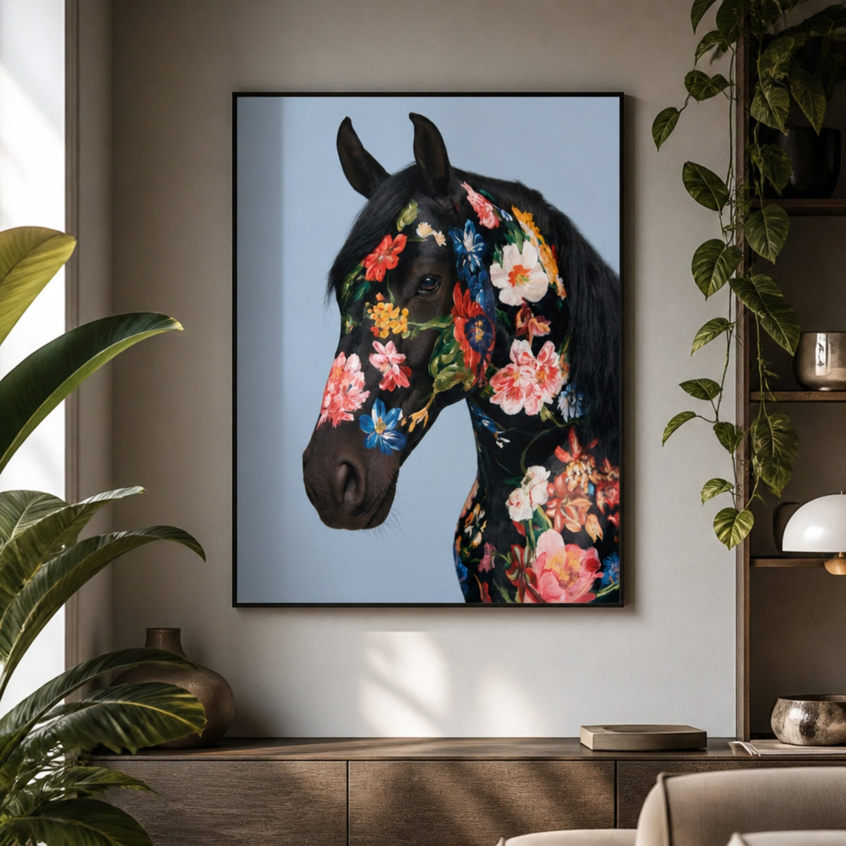 Tableau Cheval Pop Art pour salon