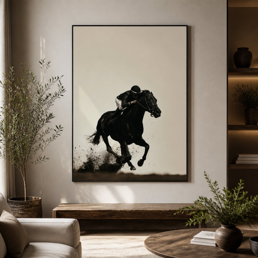 Tableau Cheval de Course pour salon