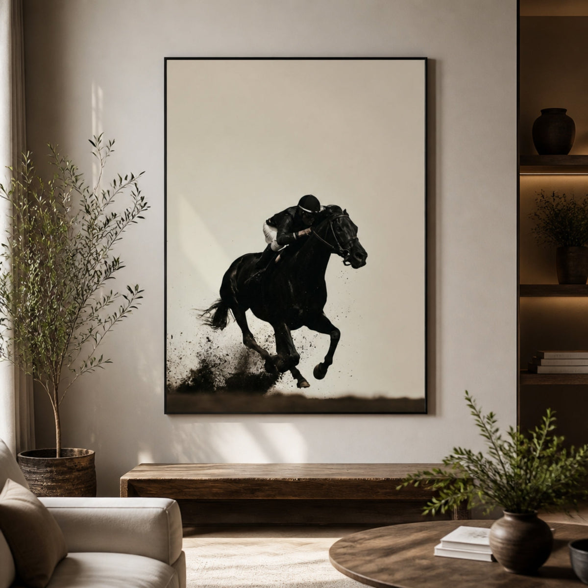 Tableau Cheval de Course pour salon