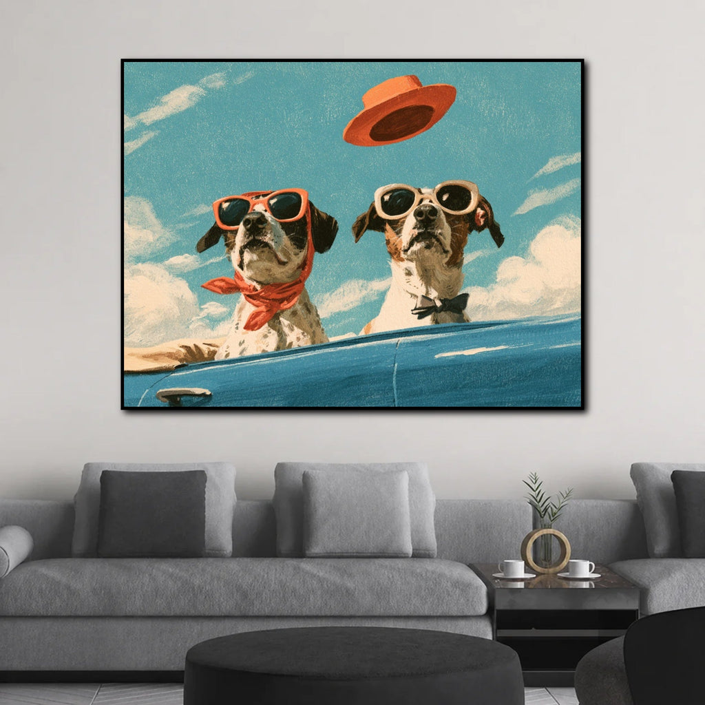 Tableau Chien Moderne Coloré pour salon