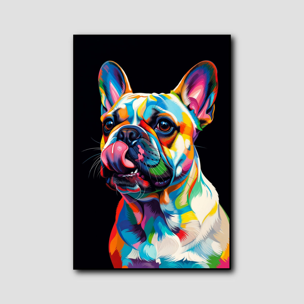 Tableau Chien Multicolore style 1