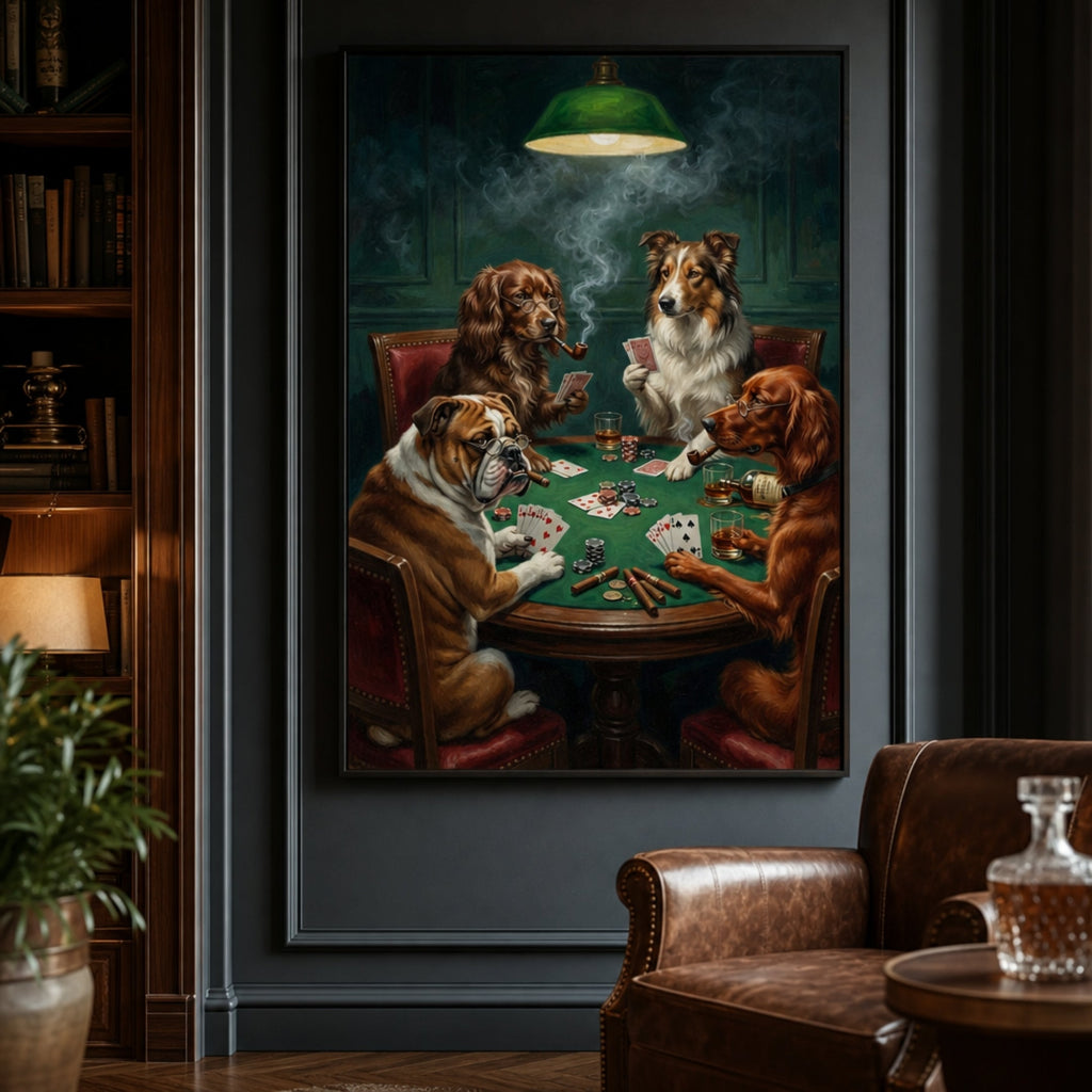 Tableau Chiens qui Jouent au Poker pour salon