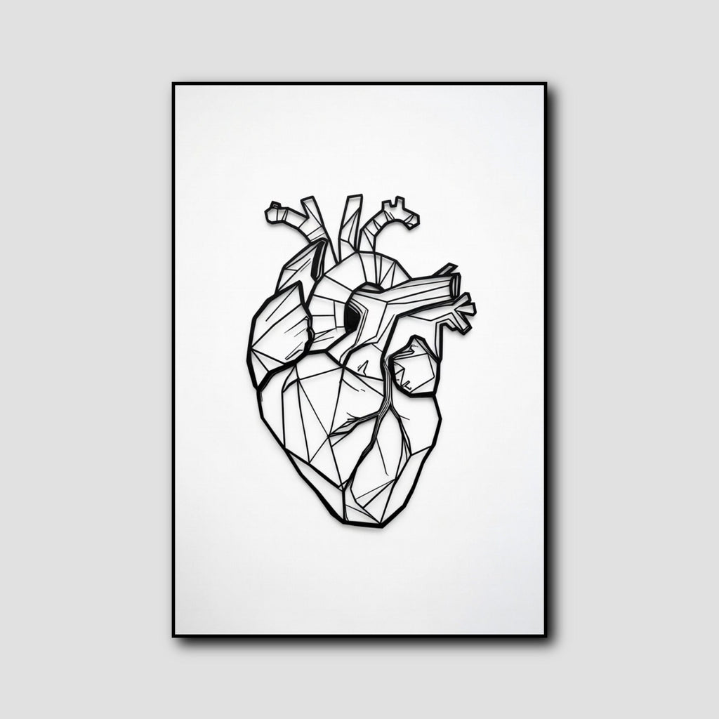 Tableau Coeur Géometrique style 1
