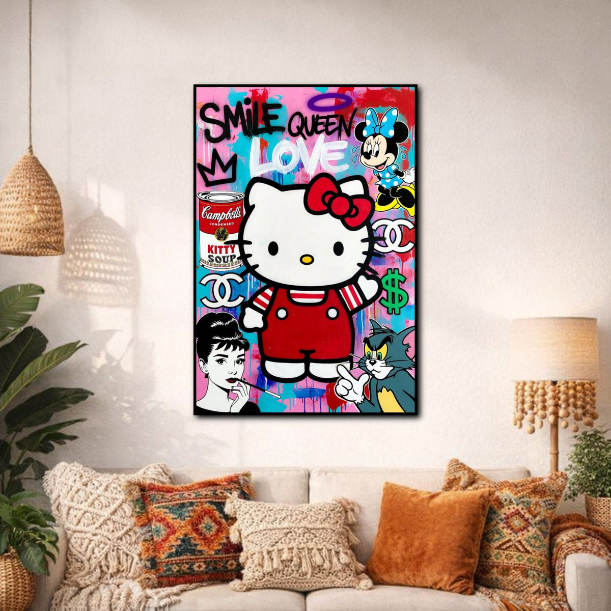 Tableau Coloré Kawaii pour salon