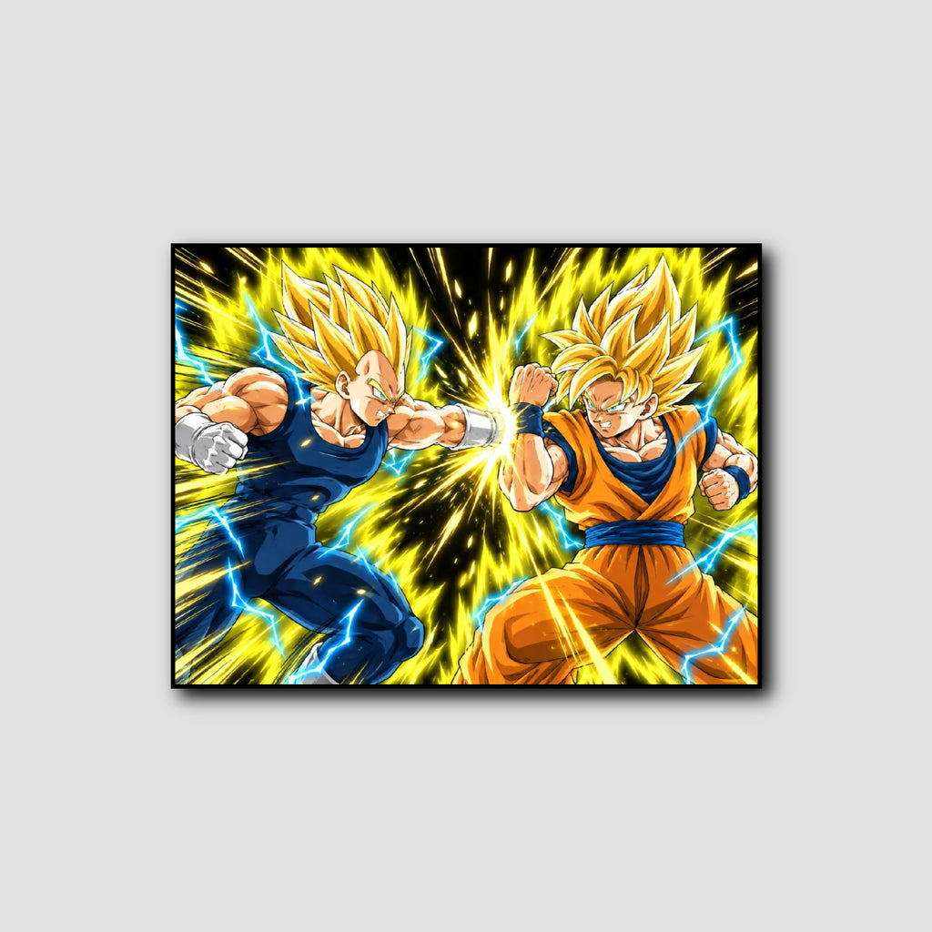 Tableau Combat Saiyan style 1