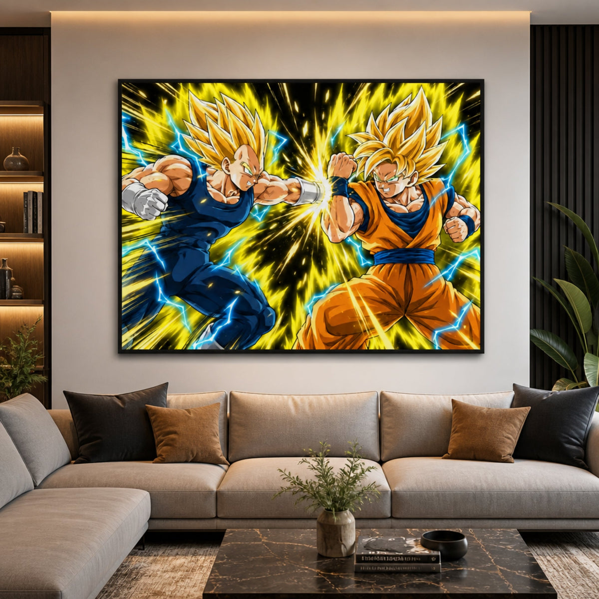 Tableau Combat Saiyan pour salon