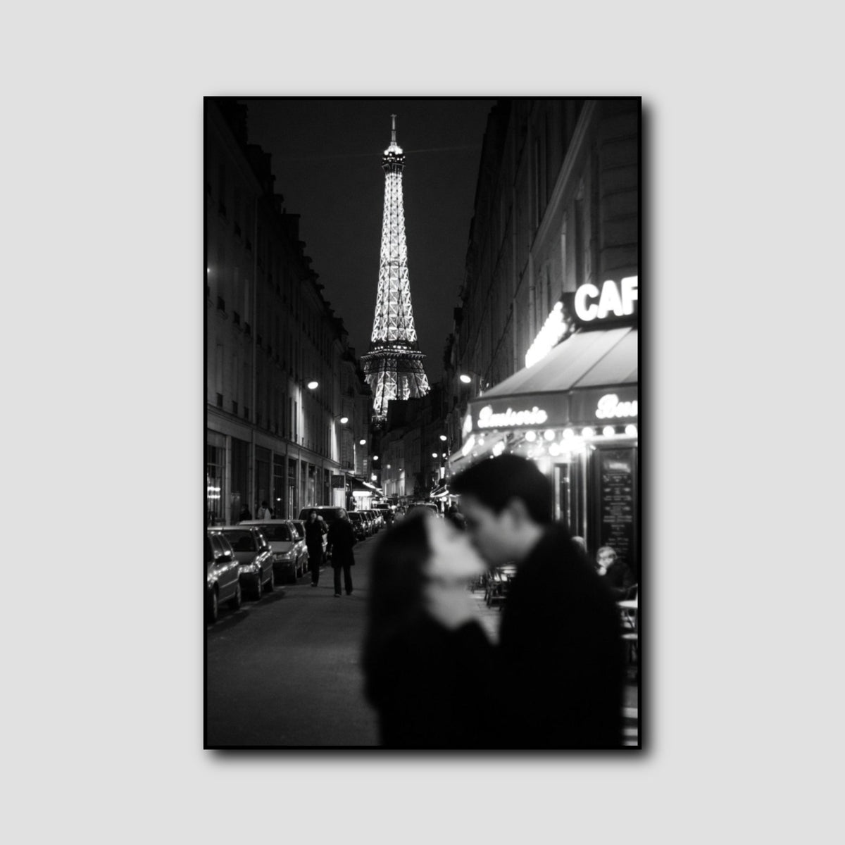 Tableau Couple Noir et Blanc Romantique style 1