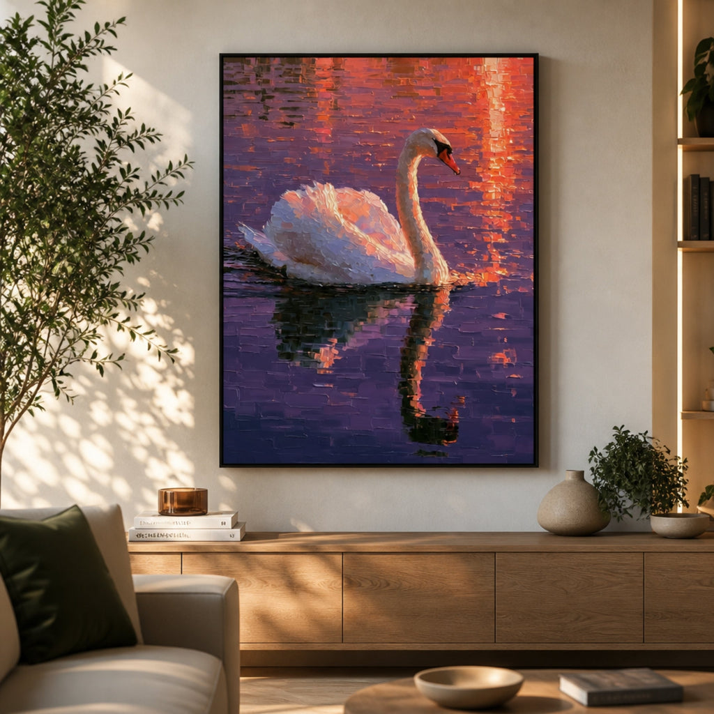 Tableau Cygne pour salon