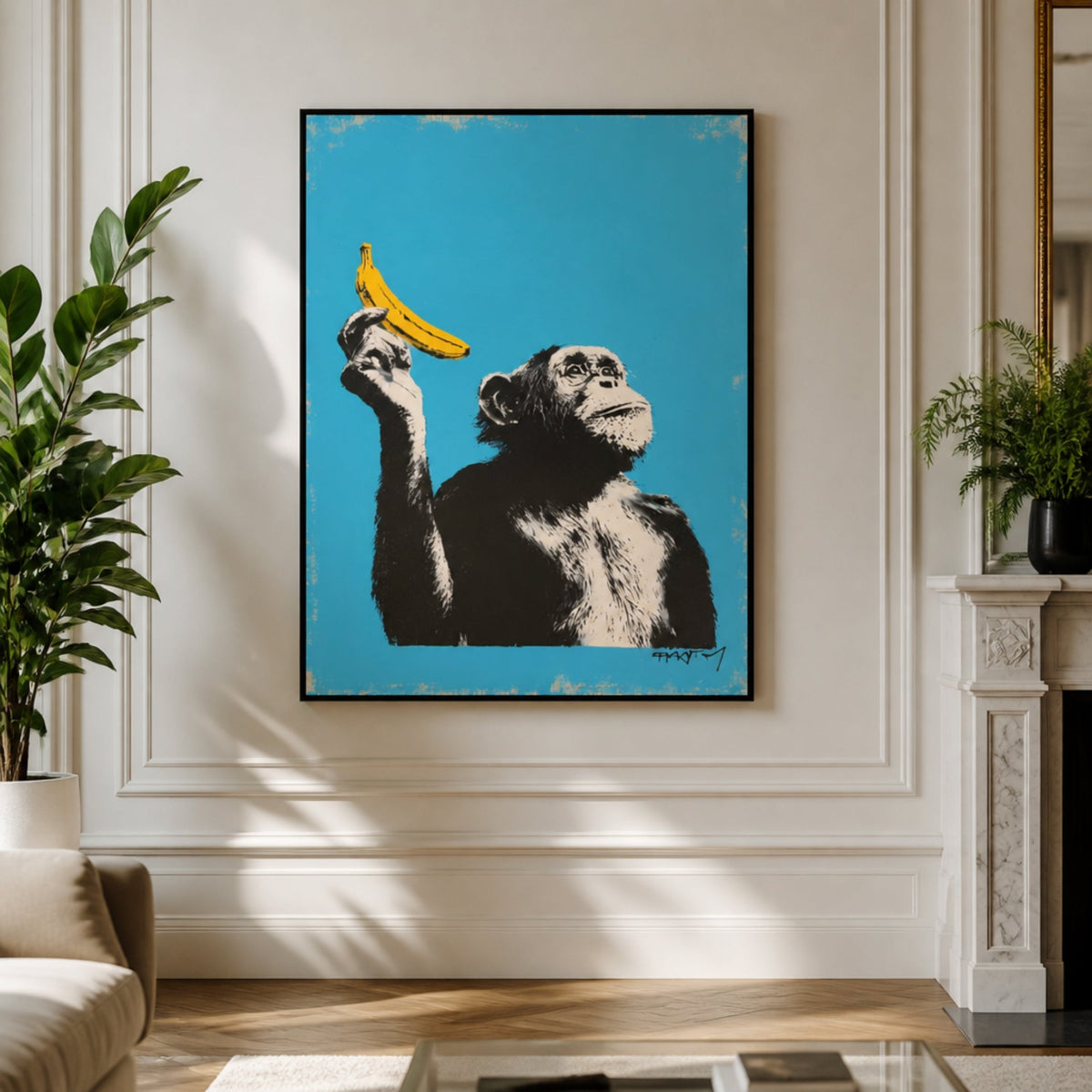 Tableau Déco Singe Peinture Pop Art pour salon