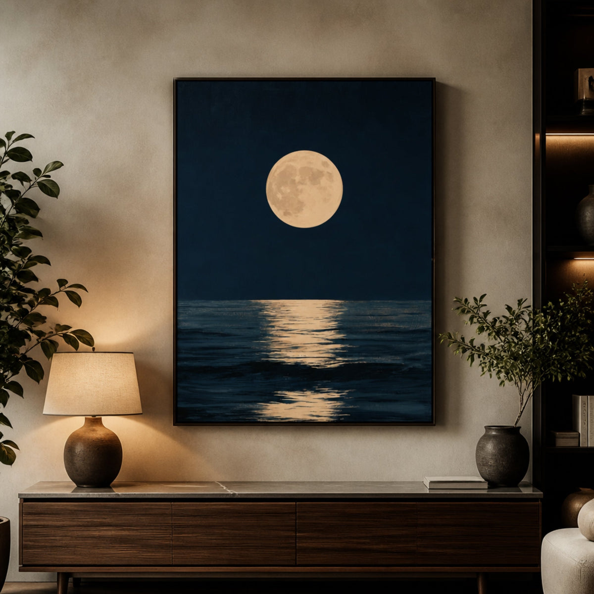Tableau Décoratif de la Lune pour salon