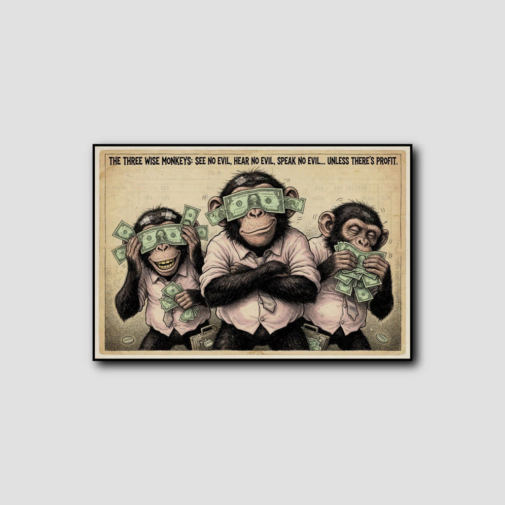 Tableau Des 3 Singes style 1