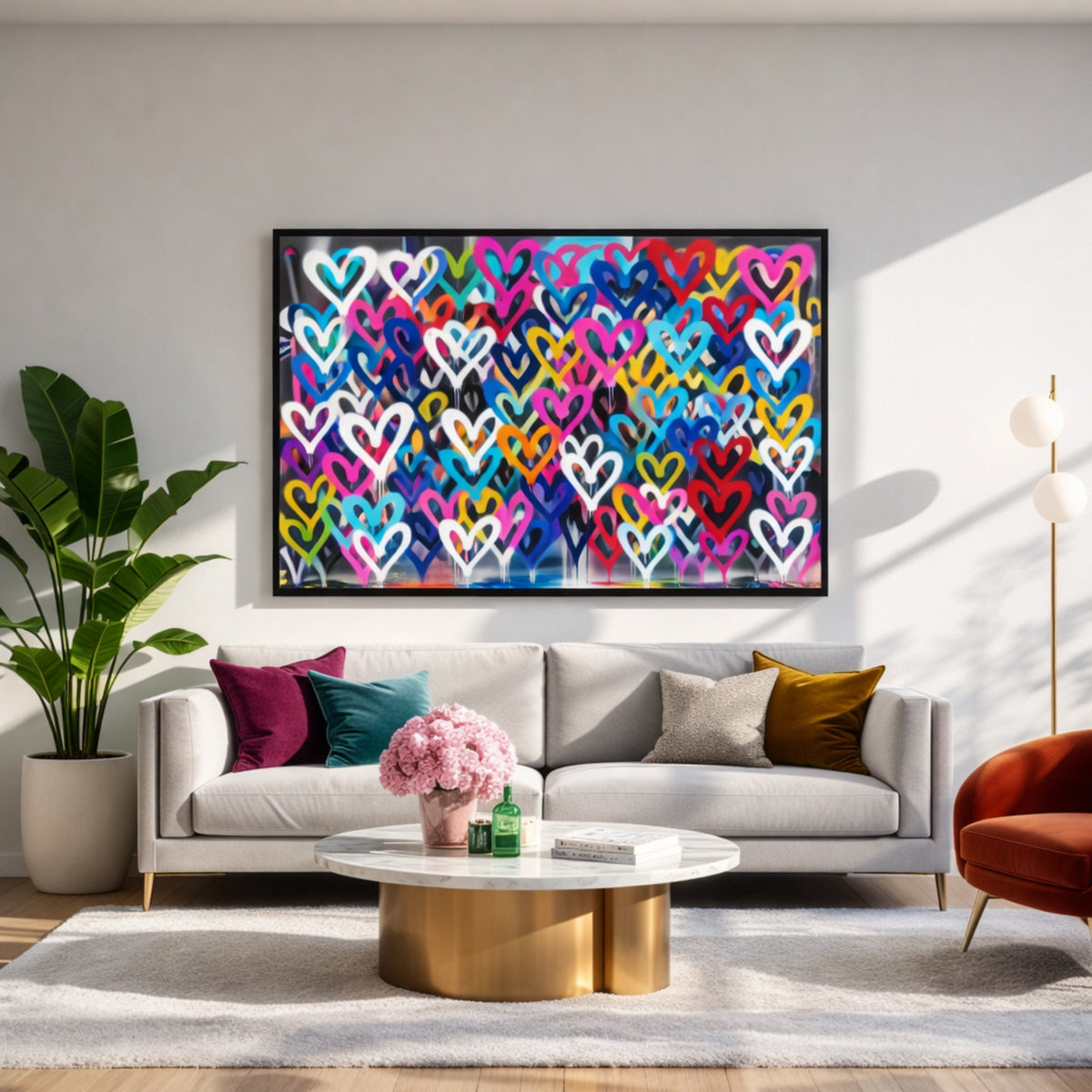 Tableau Design Coloré pour salon
