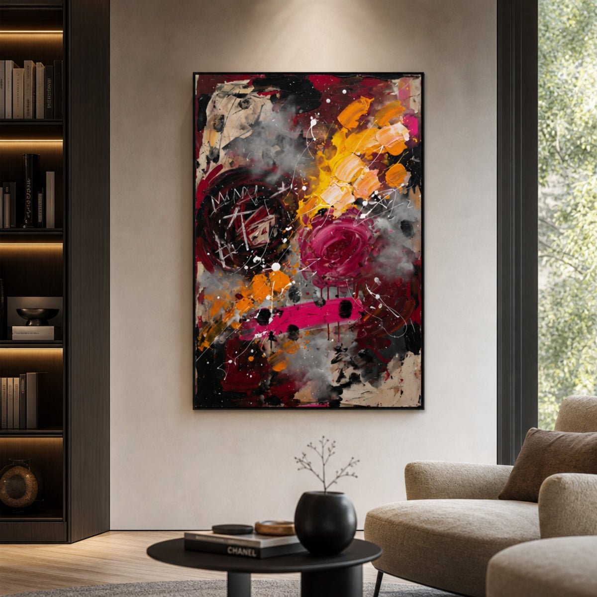 Tableau Design Joie de Vivre pour salon