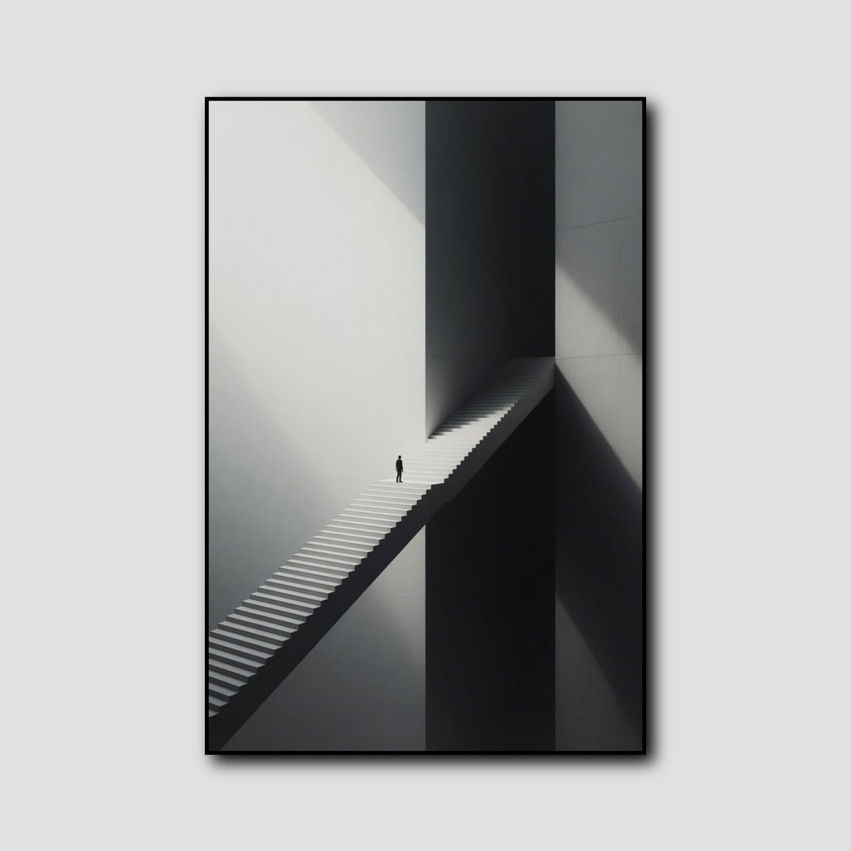 Tableau Escalier Noir et Blanc Design style 2