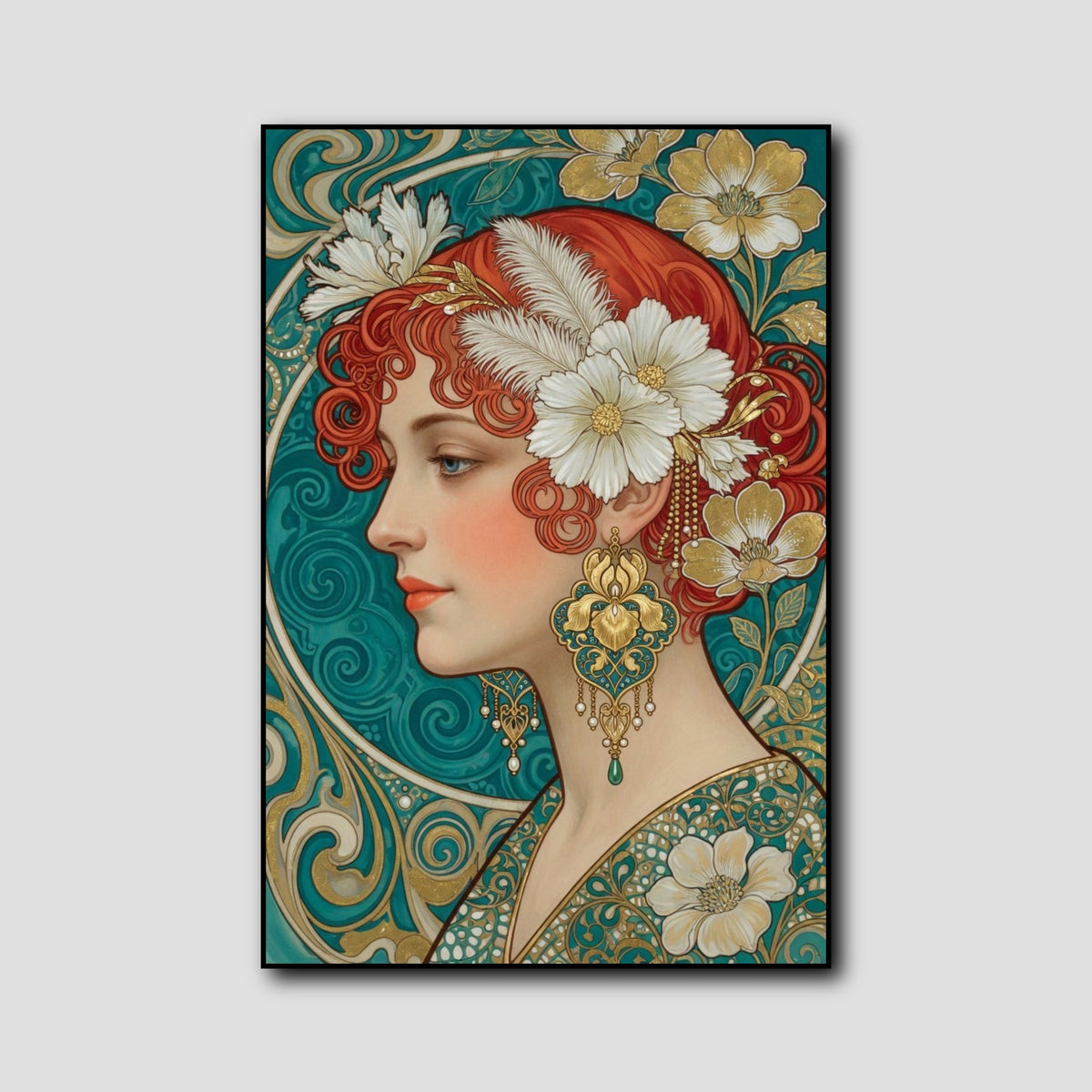 Tableau Femme Art Nouveau style 1