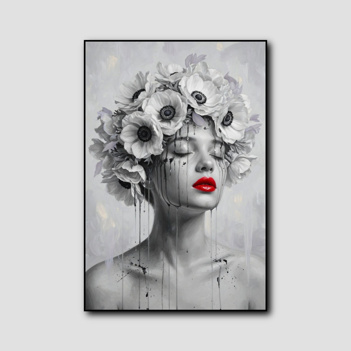 Tableau Femme Fleur style 1
