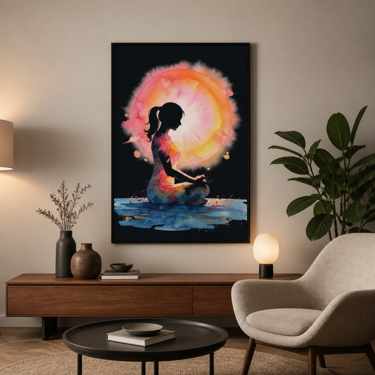 Tableau Femme Zen pour salon