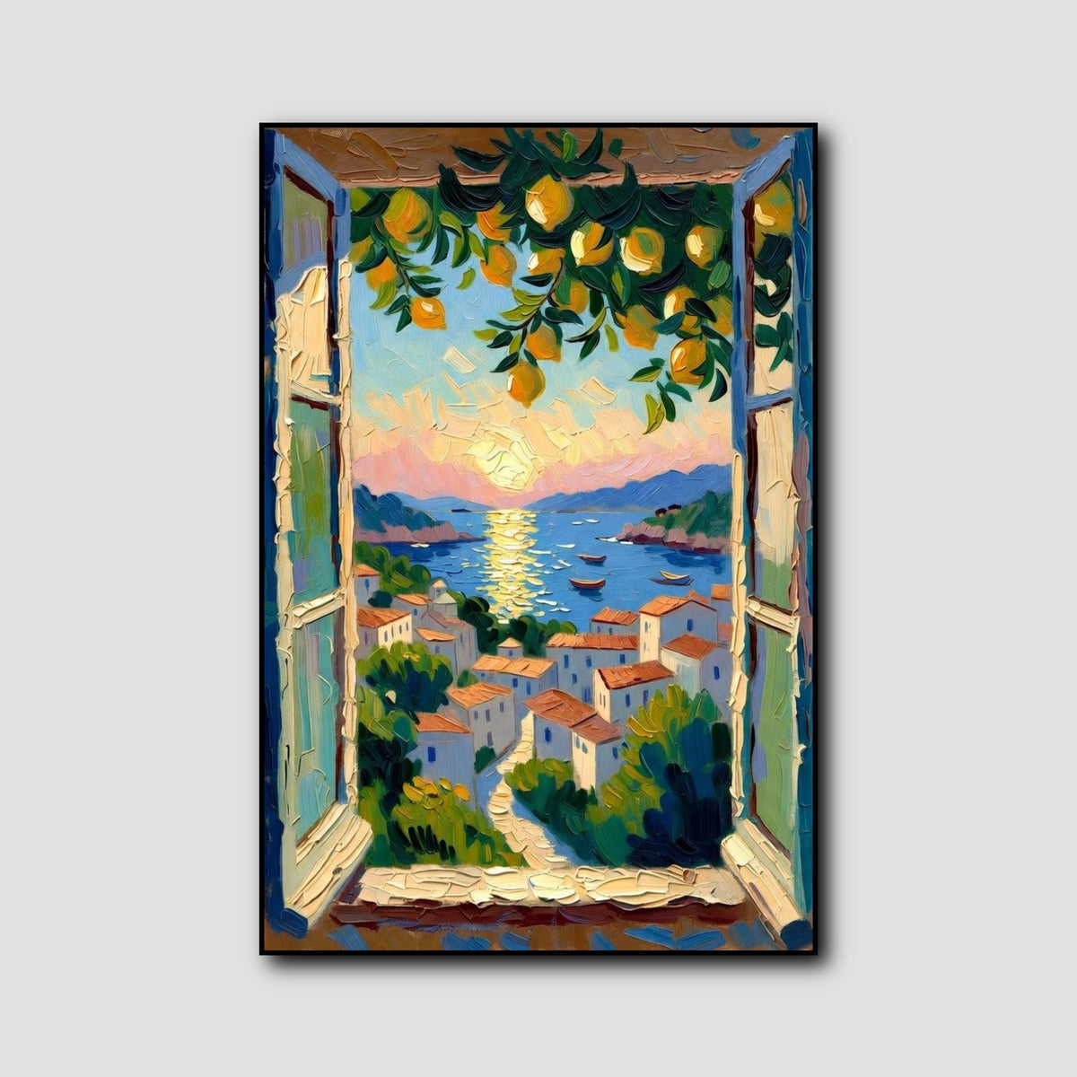 Tableau Fenêtre Ouverte Sur La Mer style 1