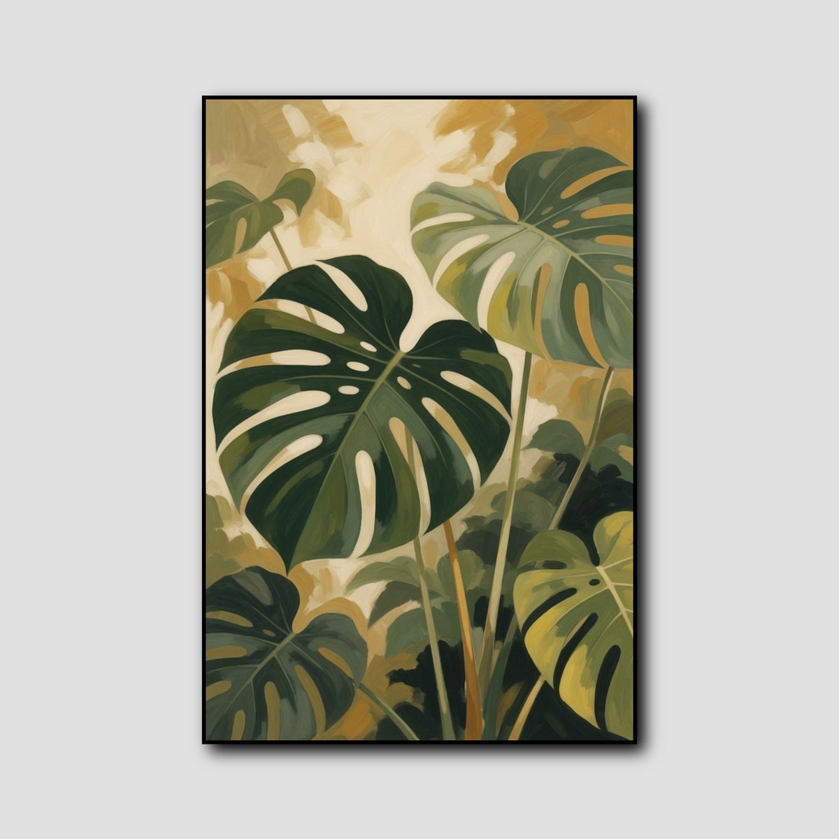 Tableau Feuilles Tropicales style 1