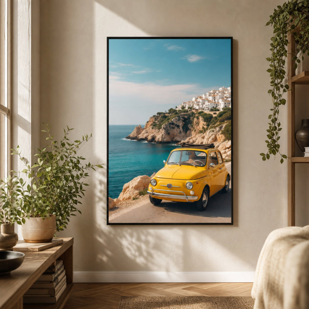 Tableau Fiat 500 vintage pour salon