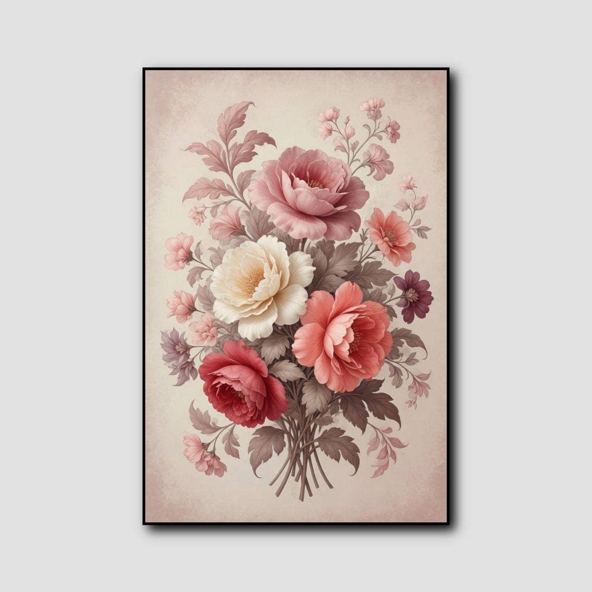 Tableau Fleur Vintage style 1