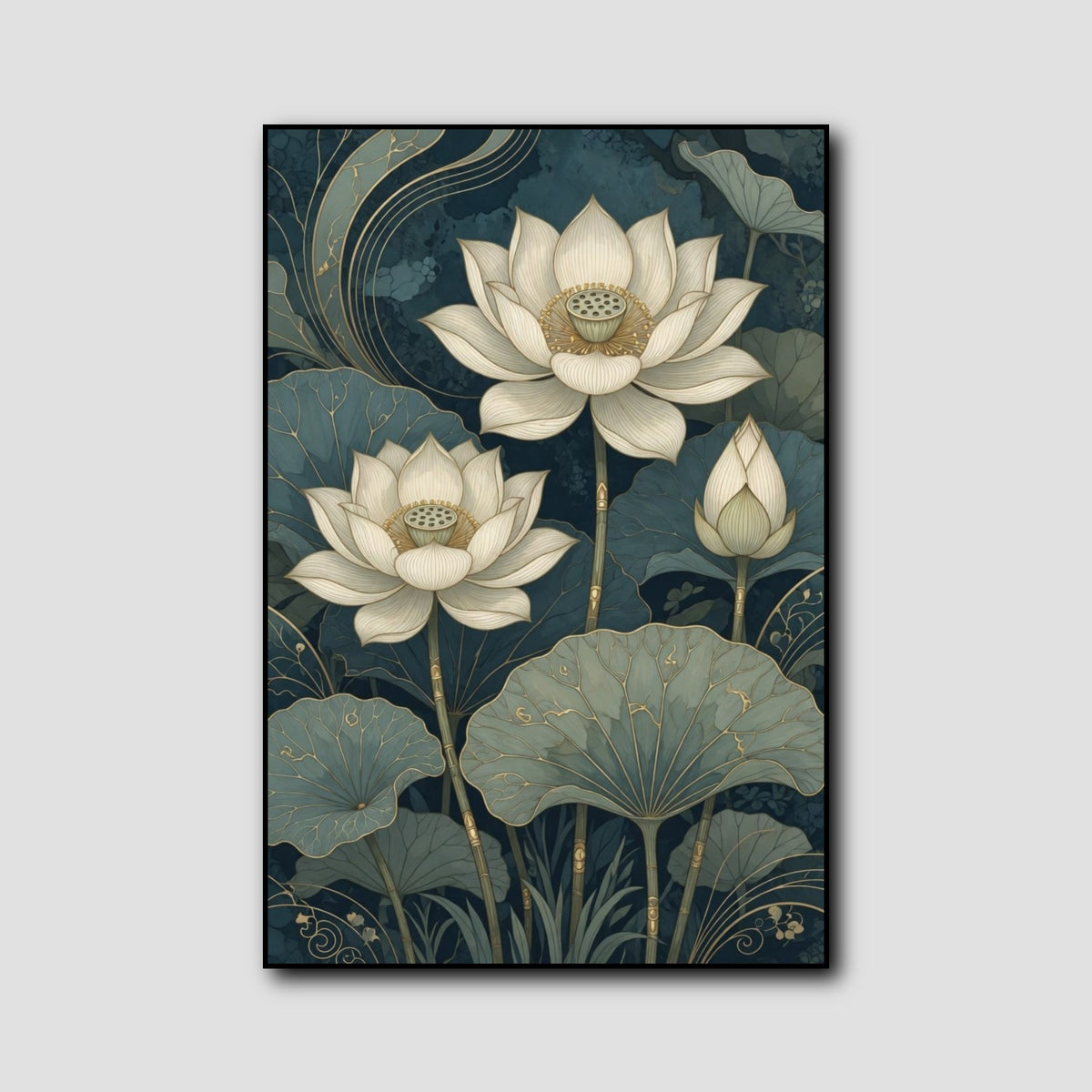 Tableau Fleurs Art Déco style 1