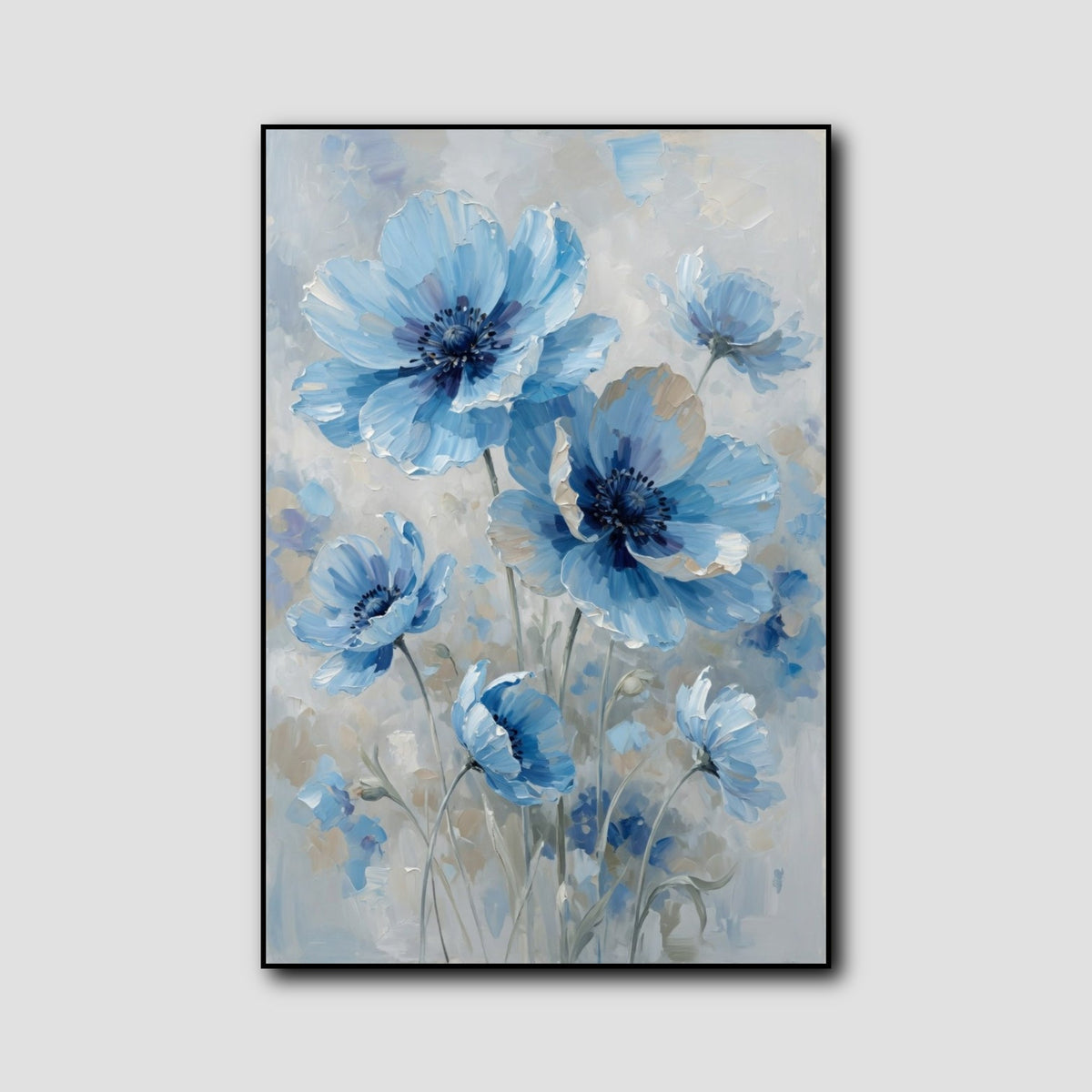 Tableau Fleurs Bleues style 1